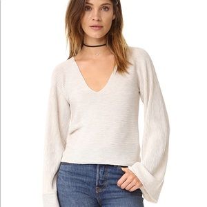 NWOT Free People Starman Ivory Pullover Sweater